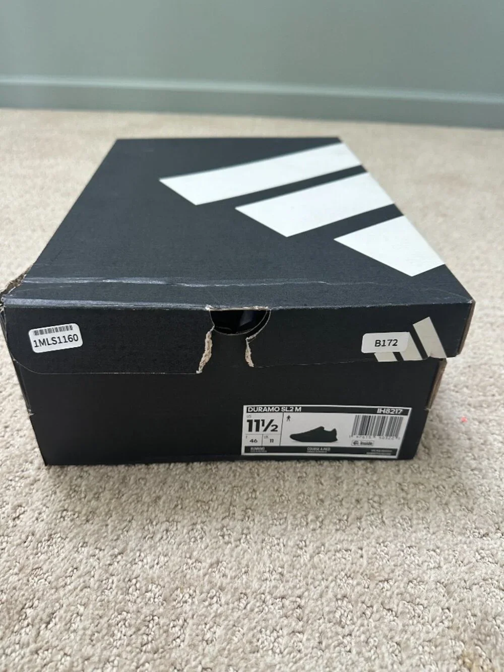 Adidas Duramo SL2 Running Shoes – Men's 11.5 – Triple Black – New in Box - Picture 2 of 6